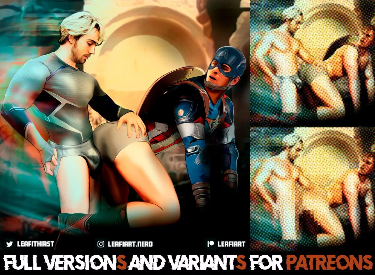 Quicksilver and Cap (@leafiart)