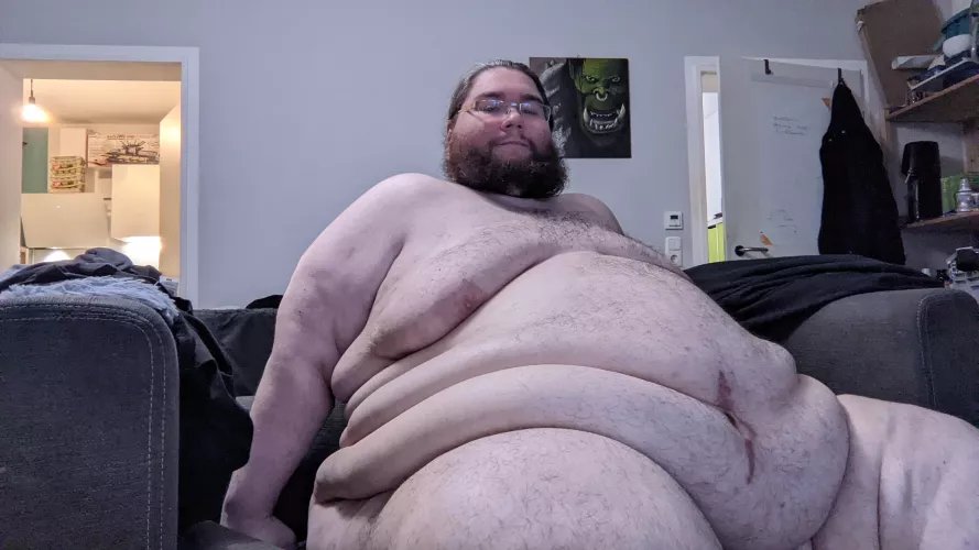 Some soft, fluffy fat rolls to cuddle with.