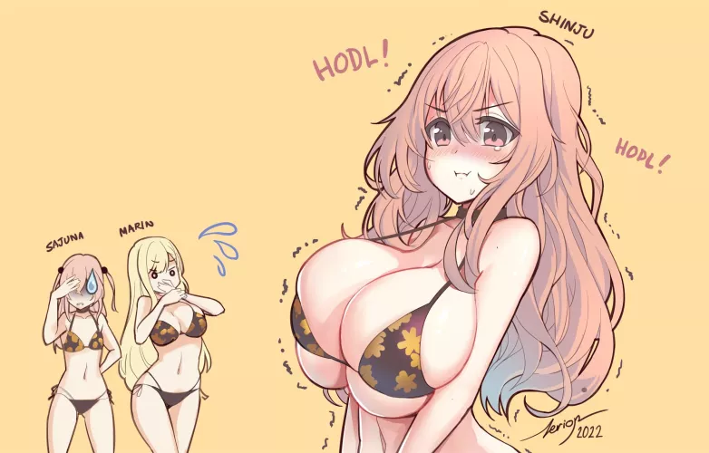 The girls trying Marin's bikini (By Zerion) [My Dress-Up Darling]