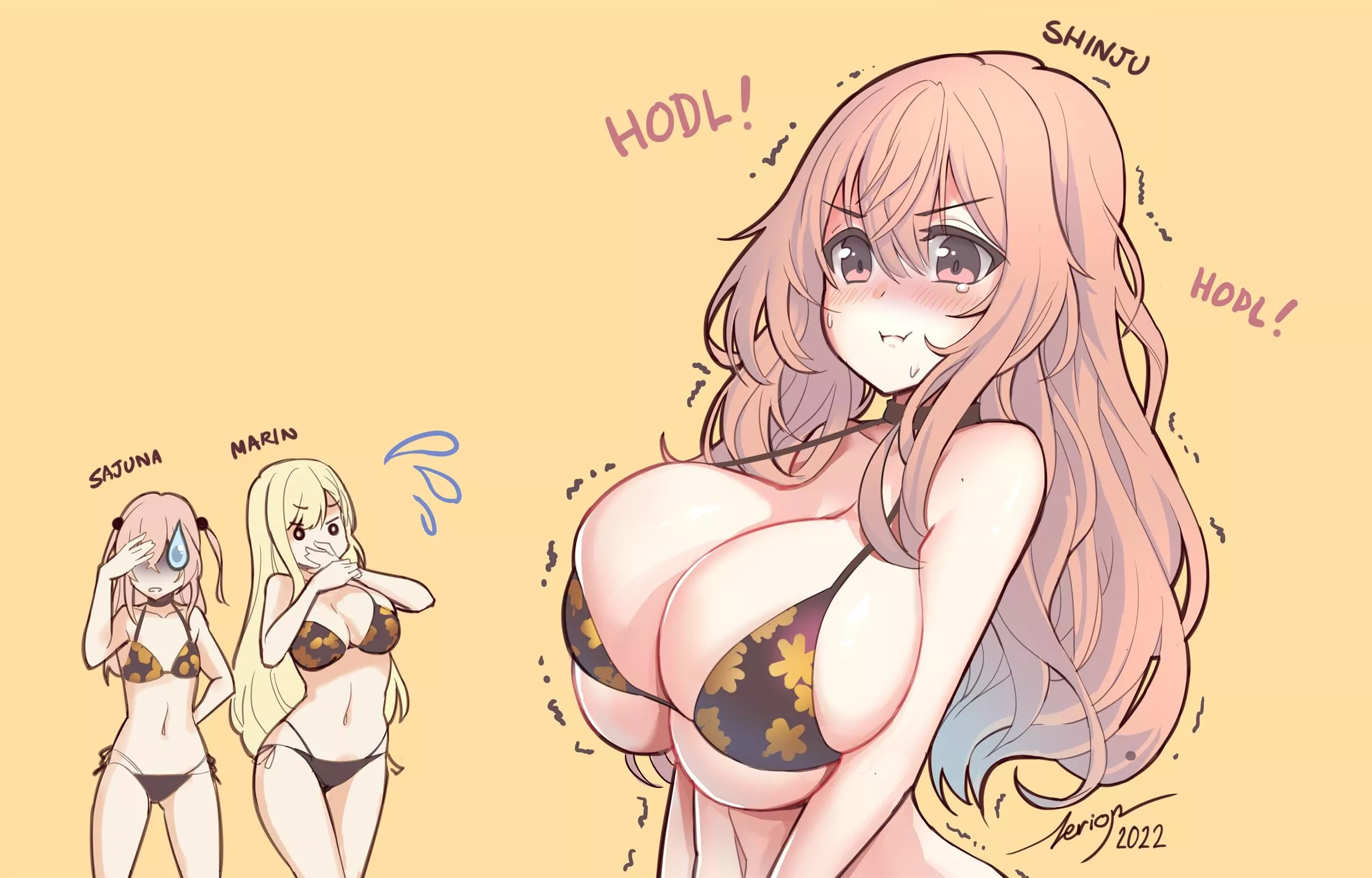 The girls trying Marin's bikini (By Zerion) [My Dress-Up Darling]
