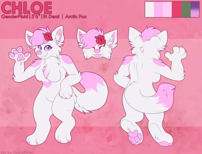 The pink vibes! 🌸 | [Art by me @aussie_kitten | New ref for CFOXMusic_!]