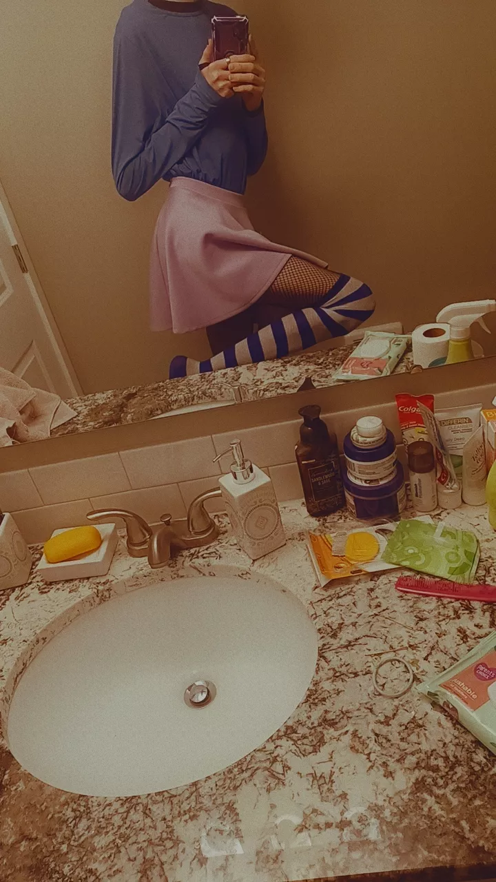 Thigh Highs Fishnets And A new skirt