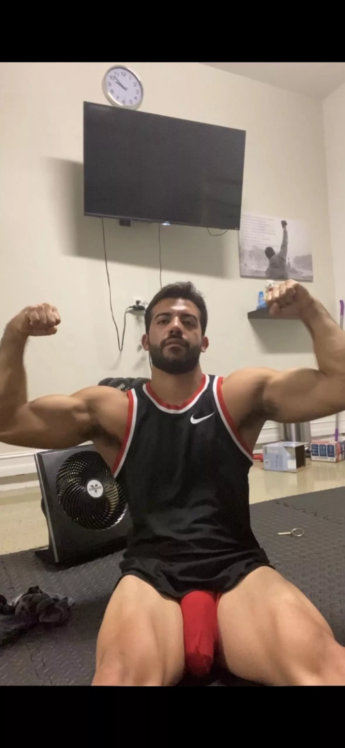 Undies about to bust , holding all this meat