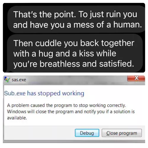 When she says something so hot, you shut down and have to reload 😂🥰