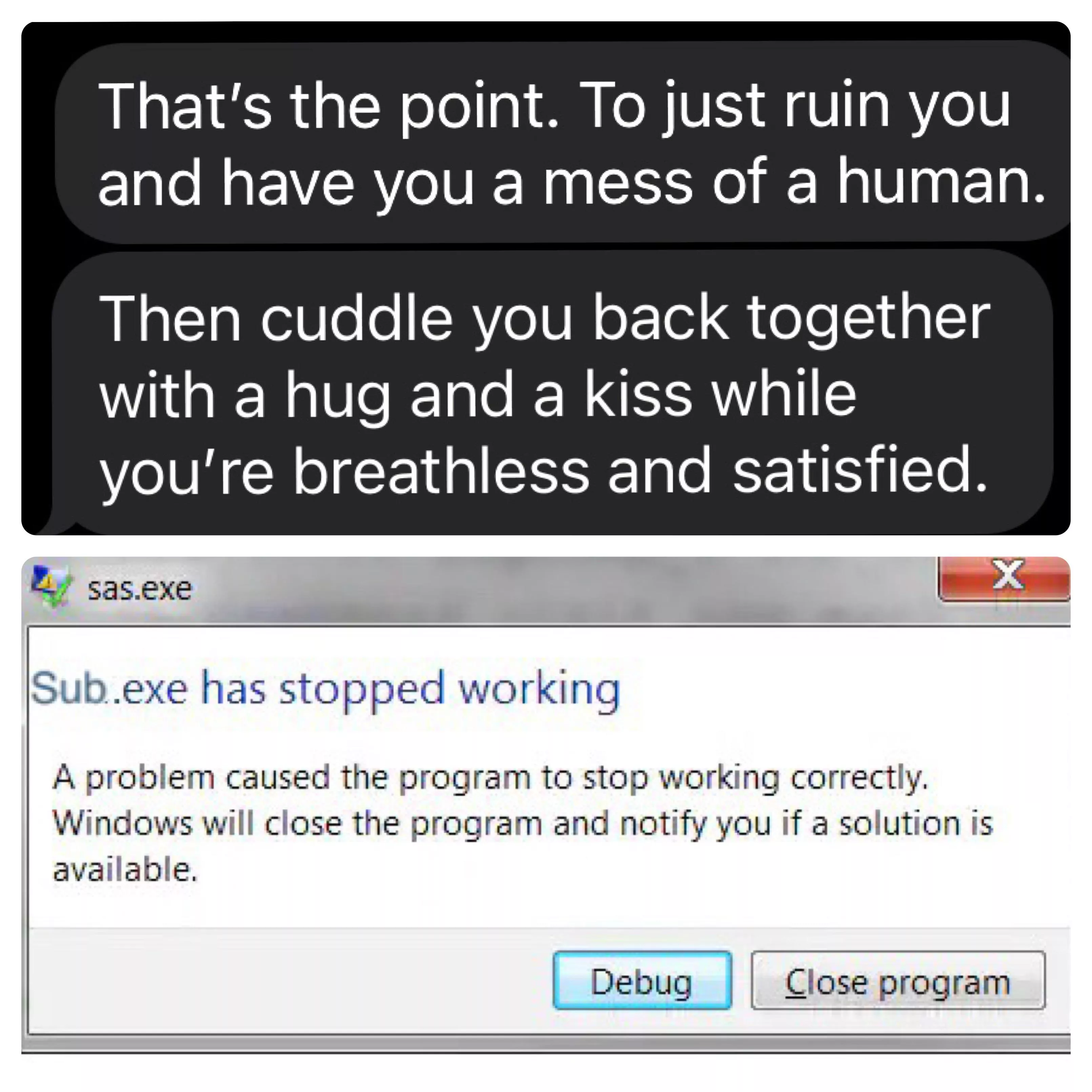 When she says something so hot, you shut down and have to reload 😂🥰