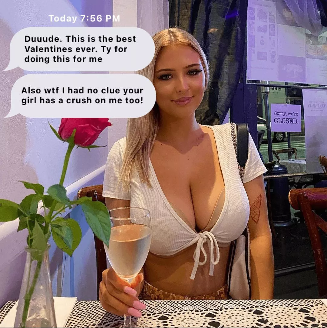 Your girl gave your buddy a Valentine’s Day to remember