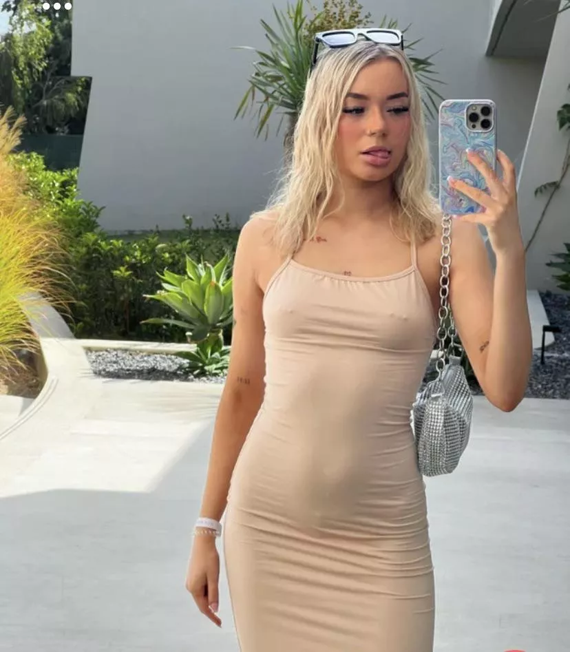 18 years old, no bra, pierced nipples = 🍆