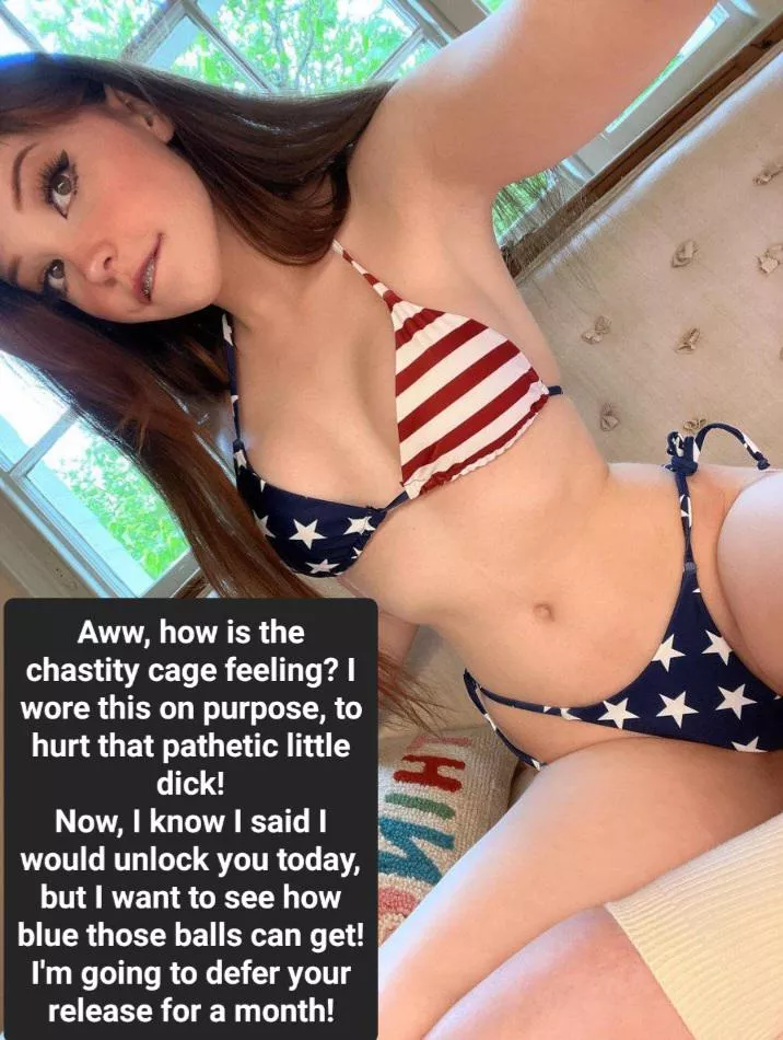 After licking you in chastity, Belle Delphine keeps your balls blue!