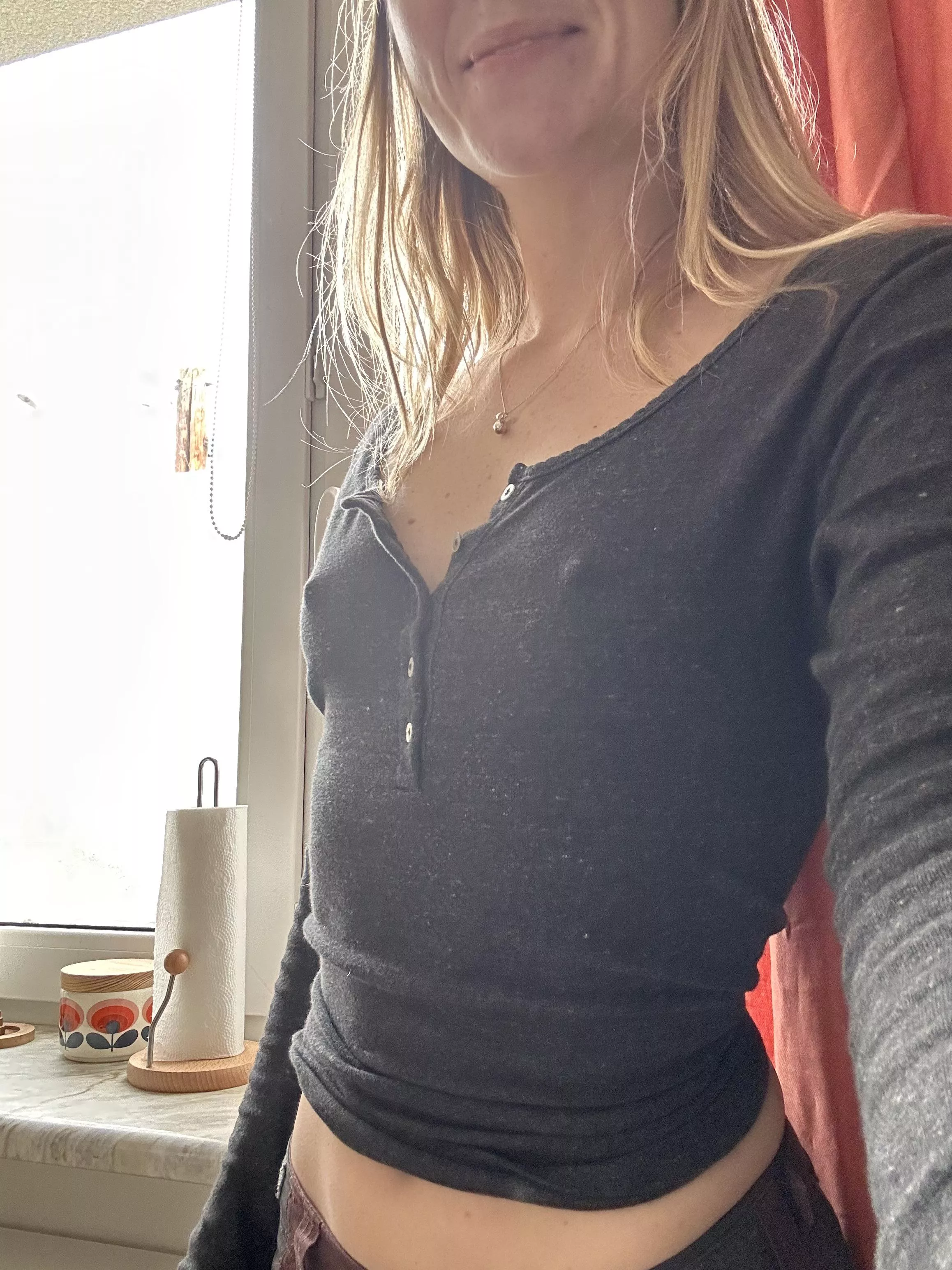 Braless and tight shirts are my favourite