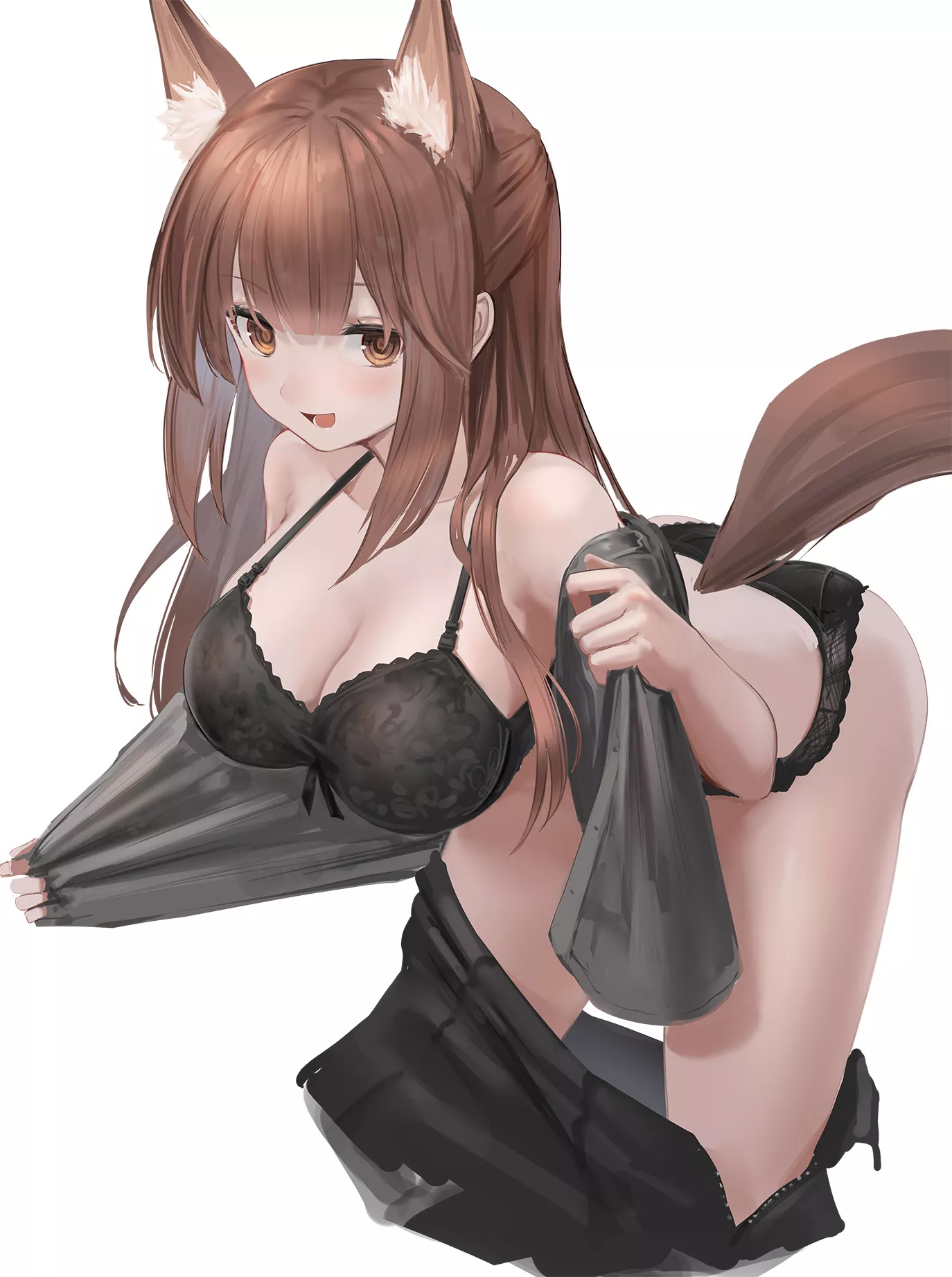 Franka undressing bent over [Arknights]