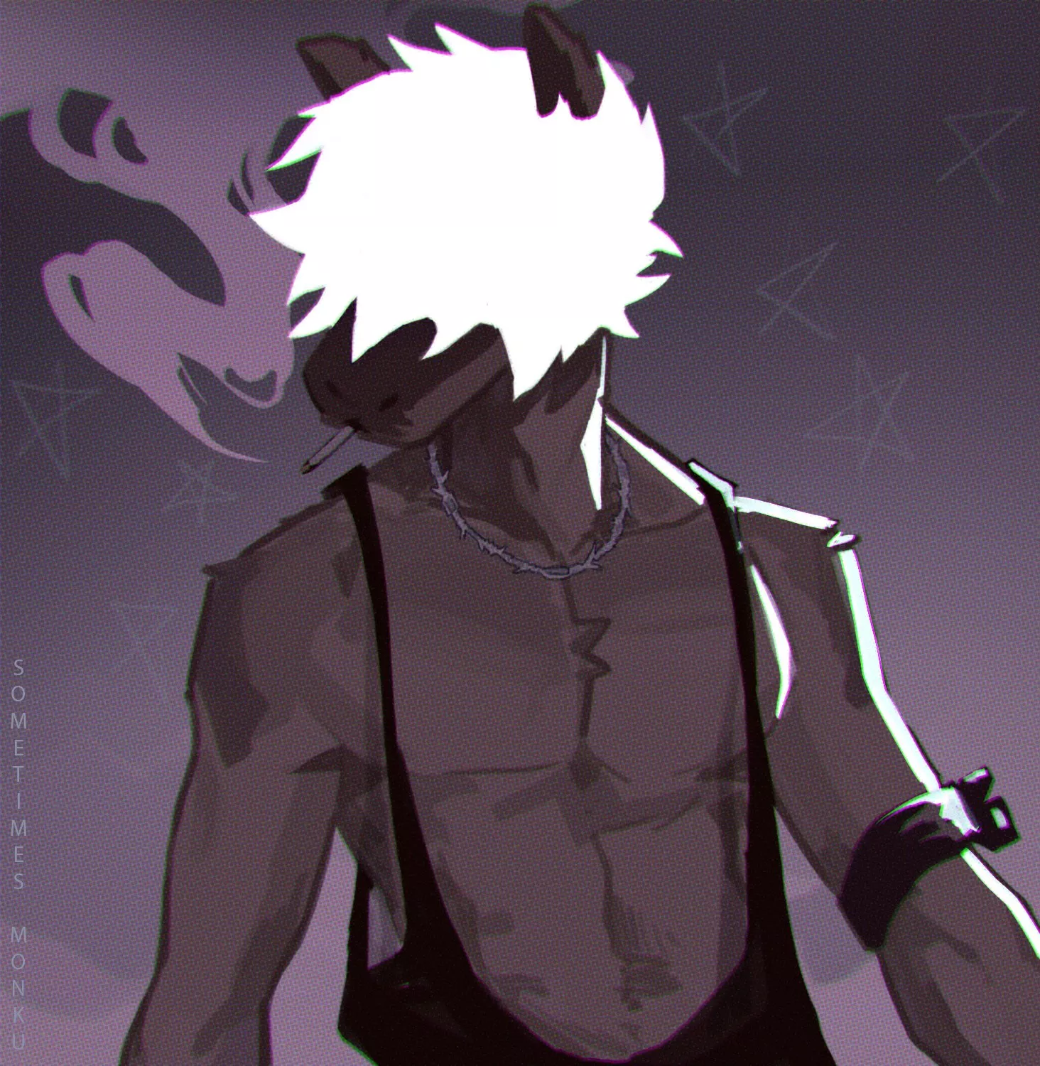 I'm going insane with fanarts, I open twitter and every cool OC that I see, I NEED to draw them... Does this happen with anyone? 😅 (OC Owner: @/duckdebug, art by me!)