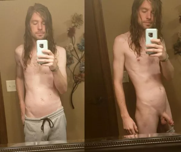 in and out of sweatpants