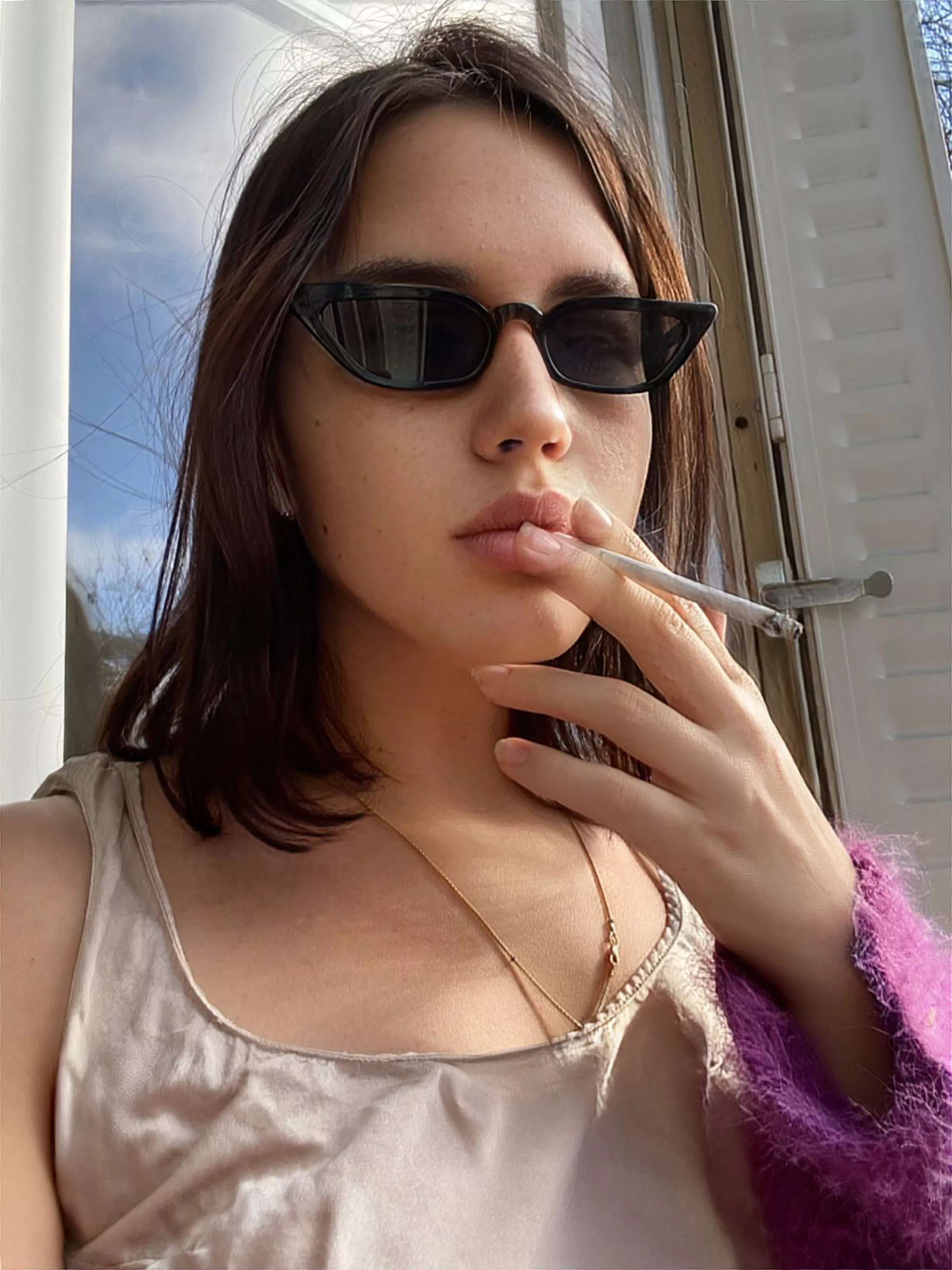 Morning coffee with a cigarette