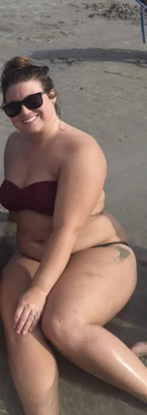 My wife on the Daytona Beach