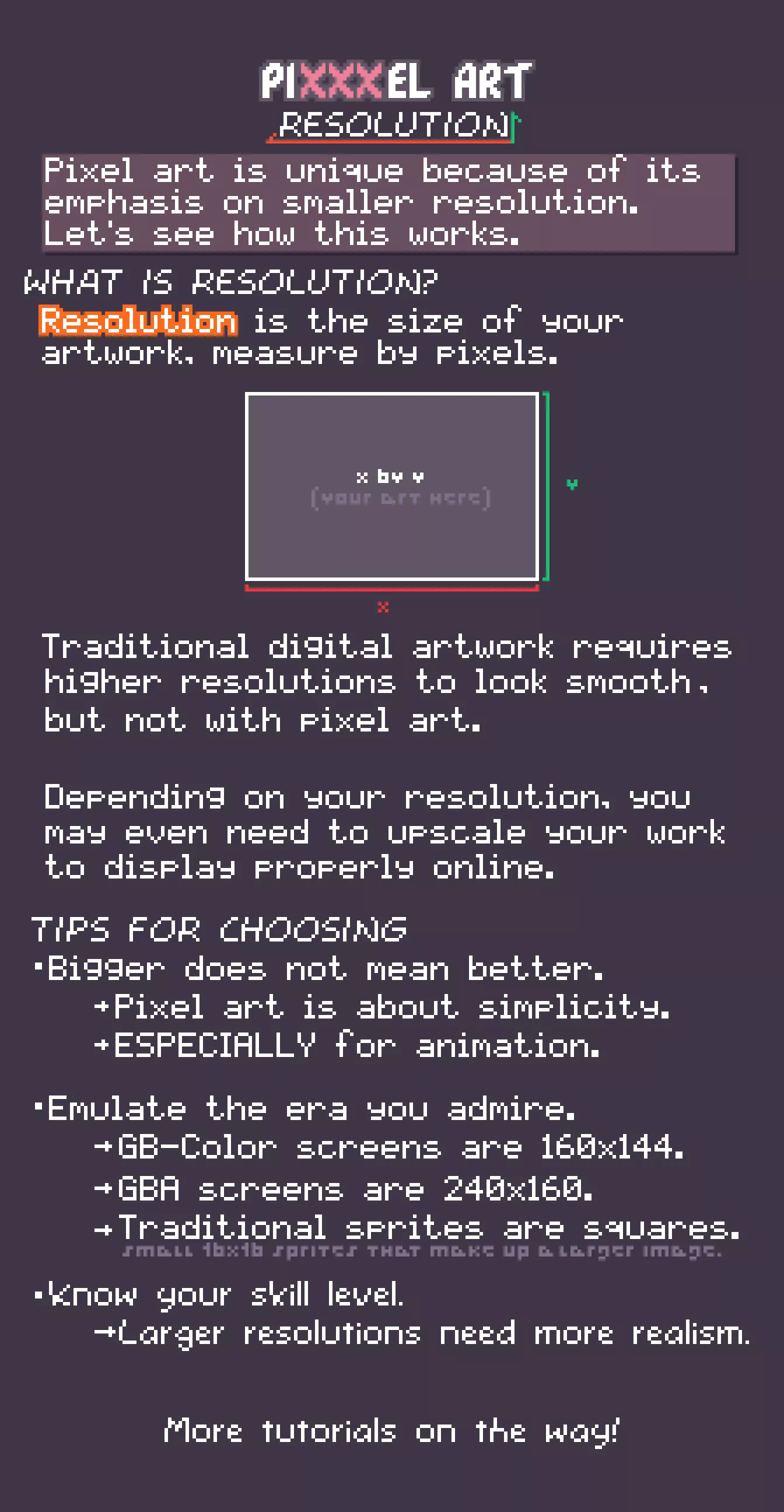PiXXXel Art Tutorial - Resolution