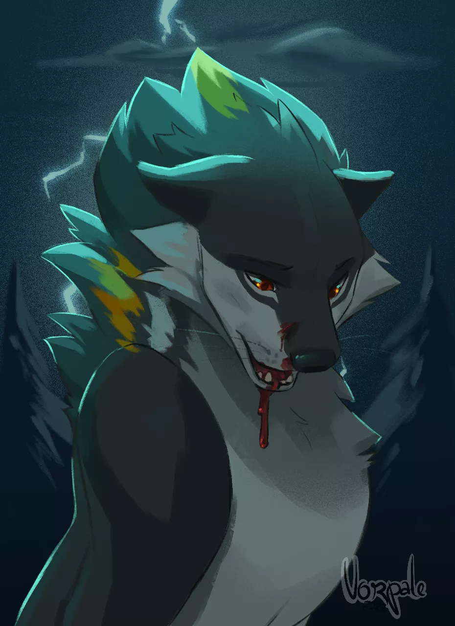 Sad wolf ( artist : vorpale )