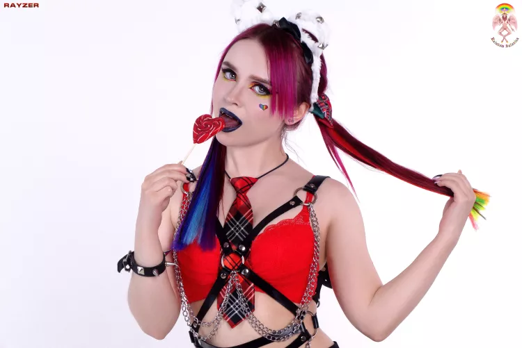 Sweet schoolgirl in red