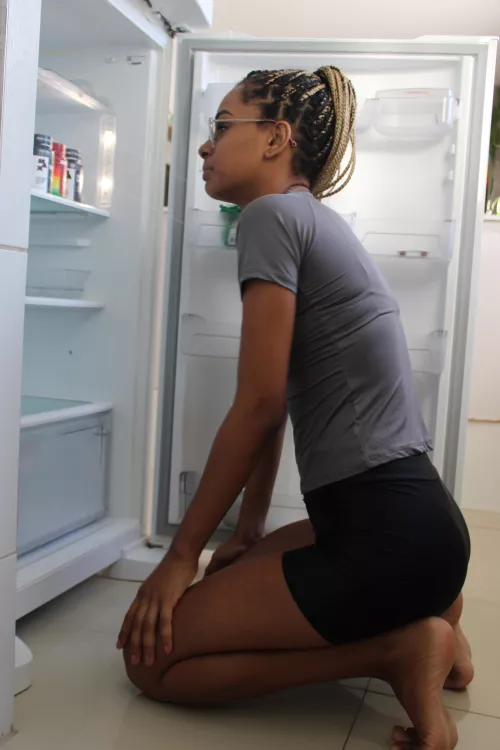 There's nothing worthy here in the refrigerator