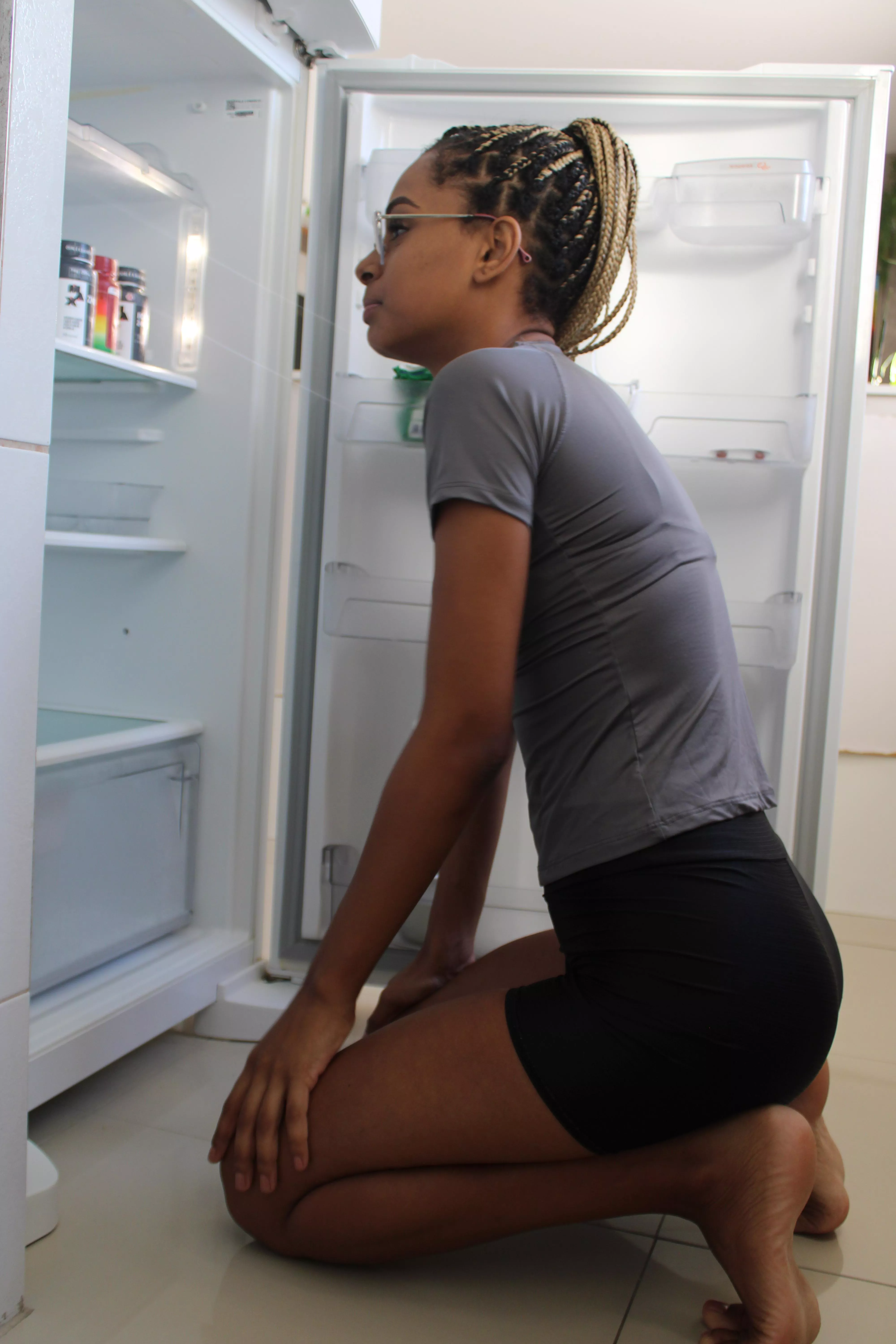 There's nothing worthy here in the refrigerator