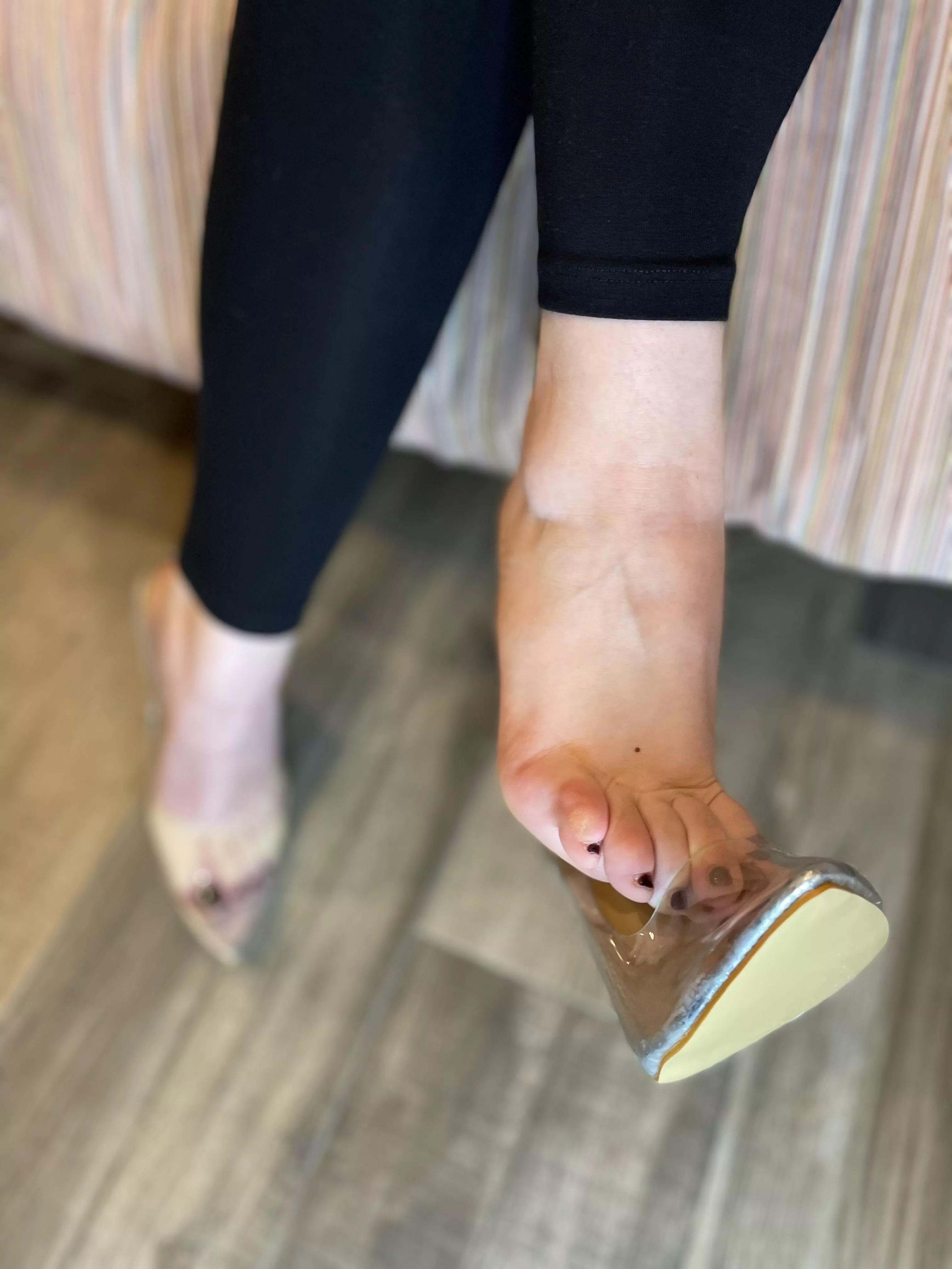 Trasparent shoes☺️ Full video with cumshot in pvt 💦