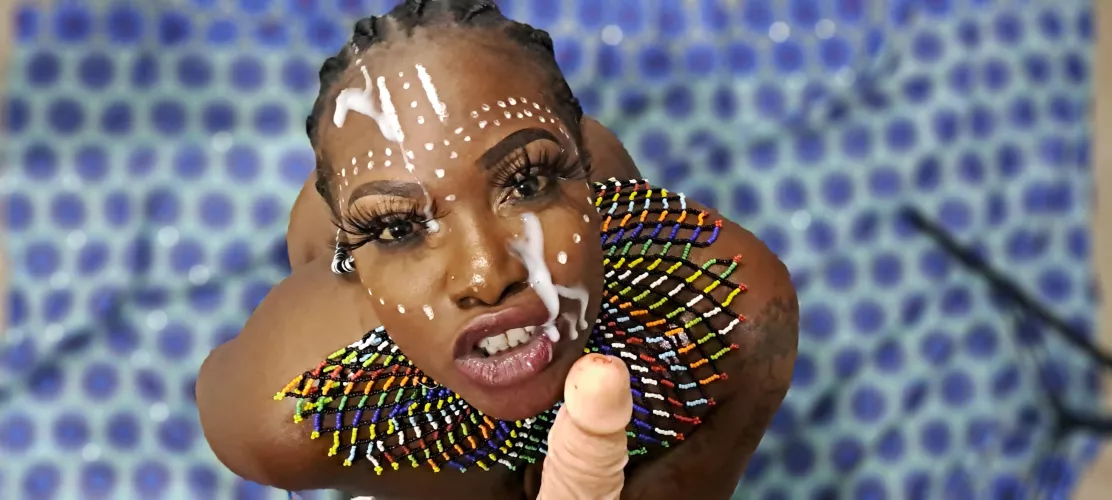 use my African face as you sperm dish