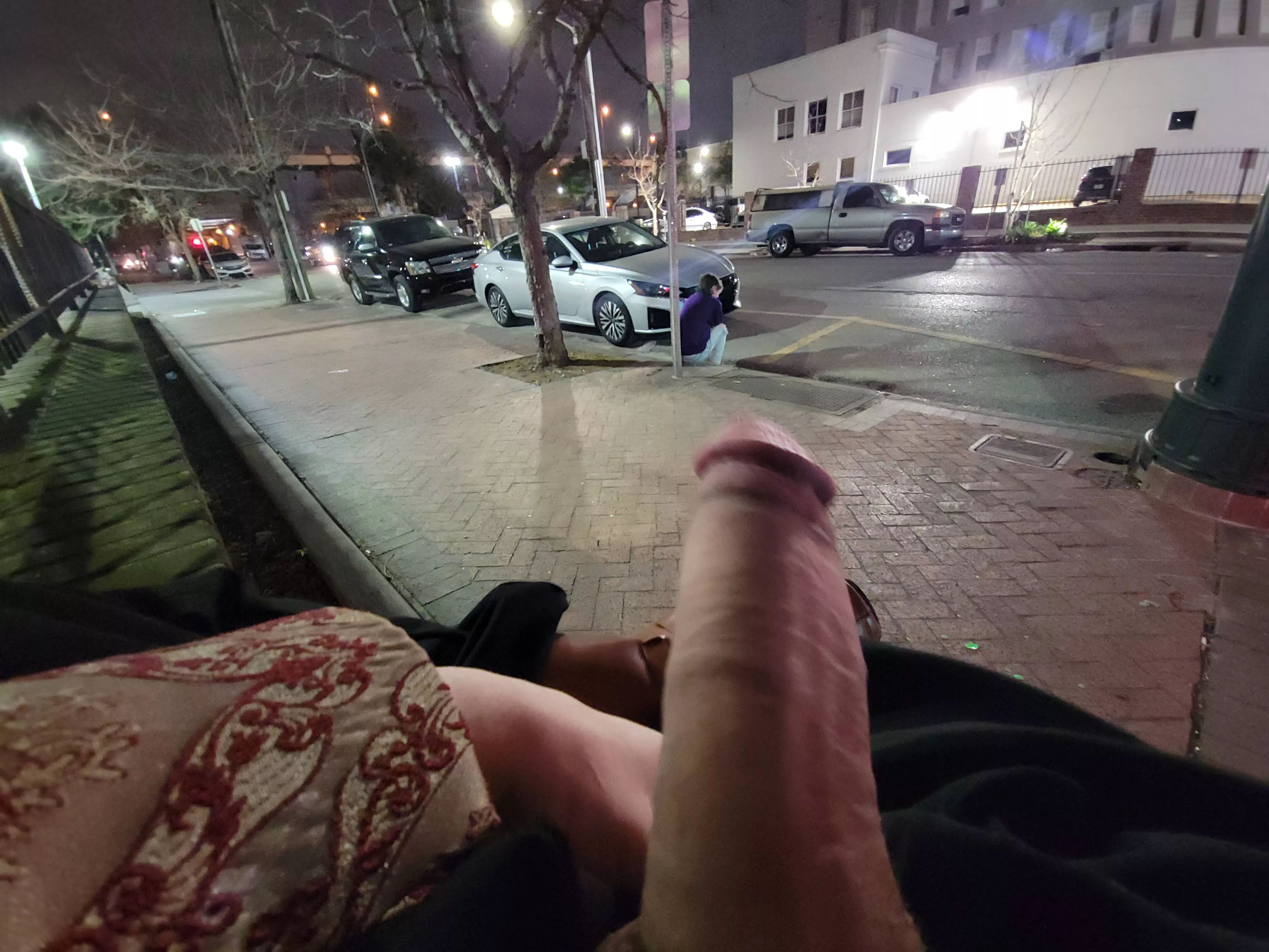 Got horny waiting for my ride home. I wish he would have turned around (or that I wasn't too anxious to talk to him)