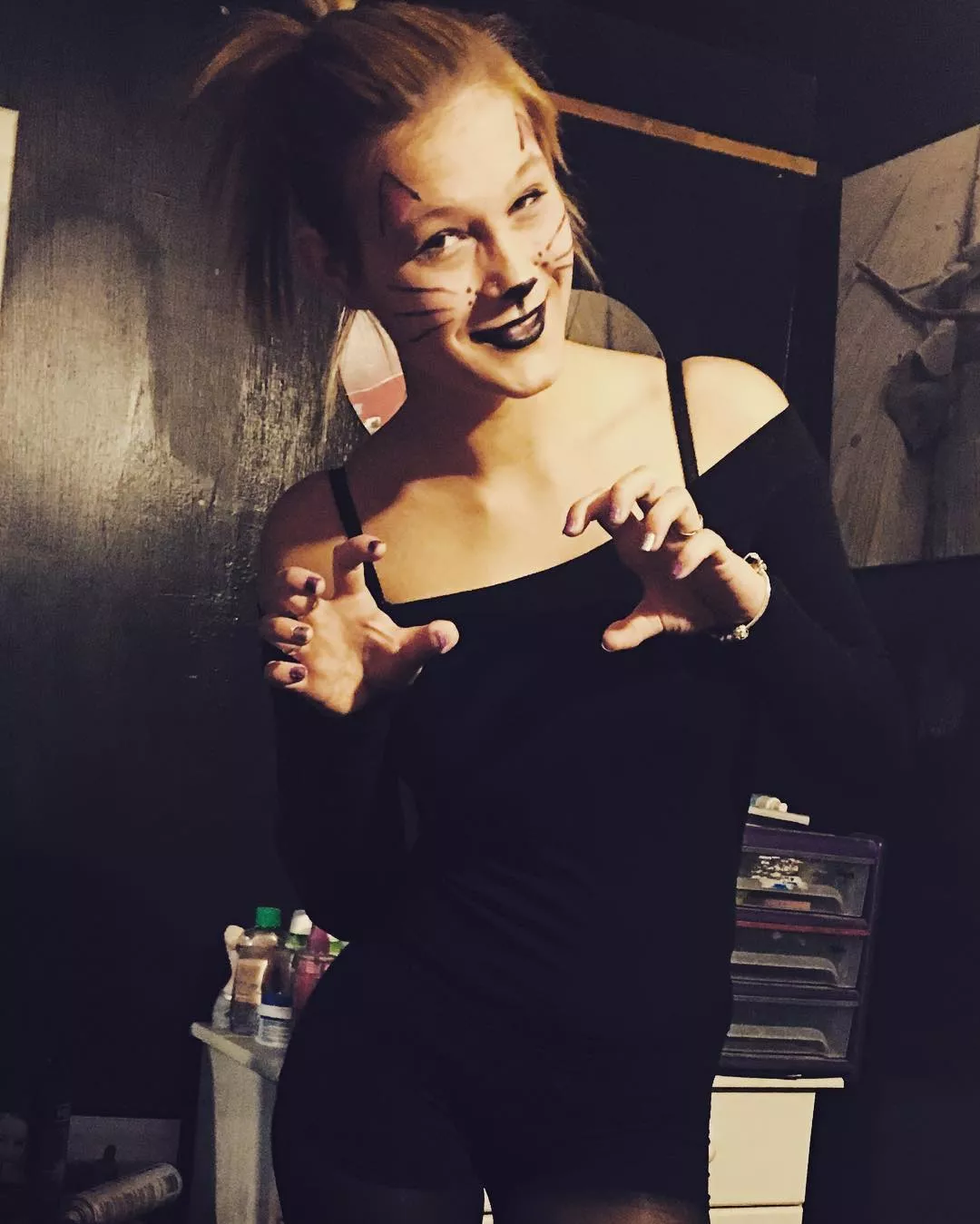 i drew on my face with permanent marker i should be punished... >:3