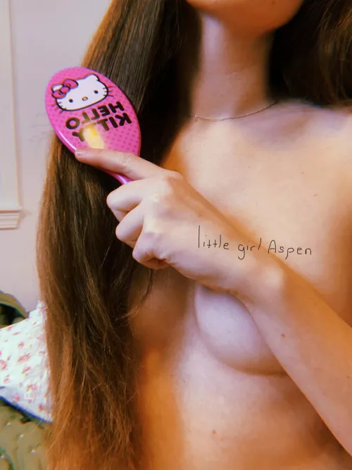 I love brushing my long hair. It feels so good!