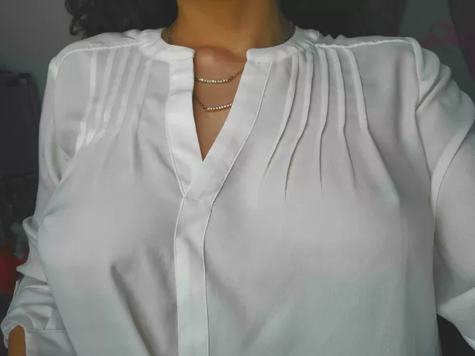 I was told to put a bra on for going out to dinner. I don’t think it’s that bad