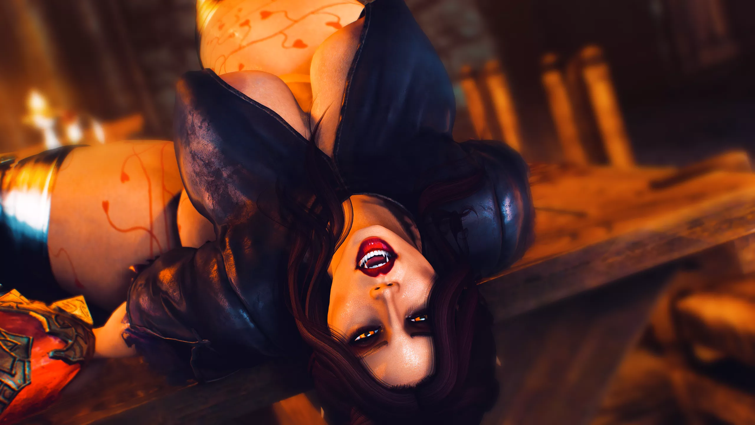 Lying at the perfect height, just mind the fangs