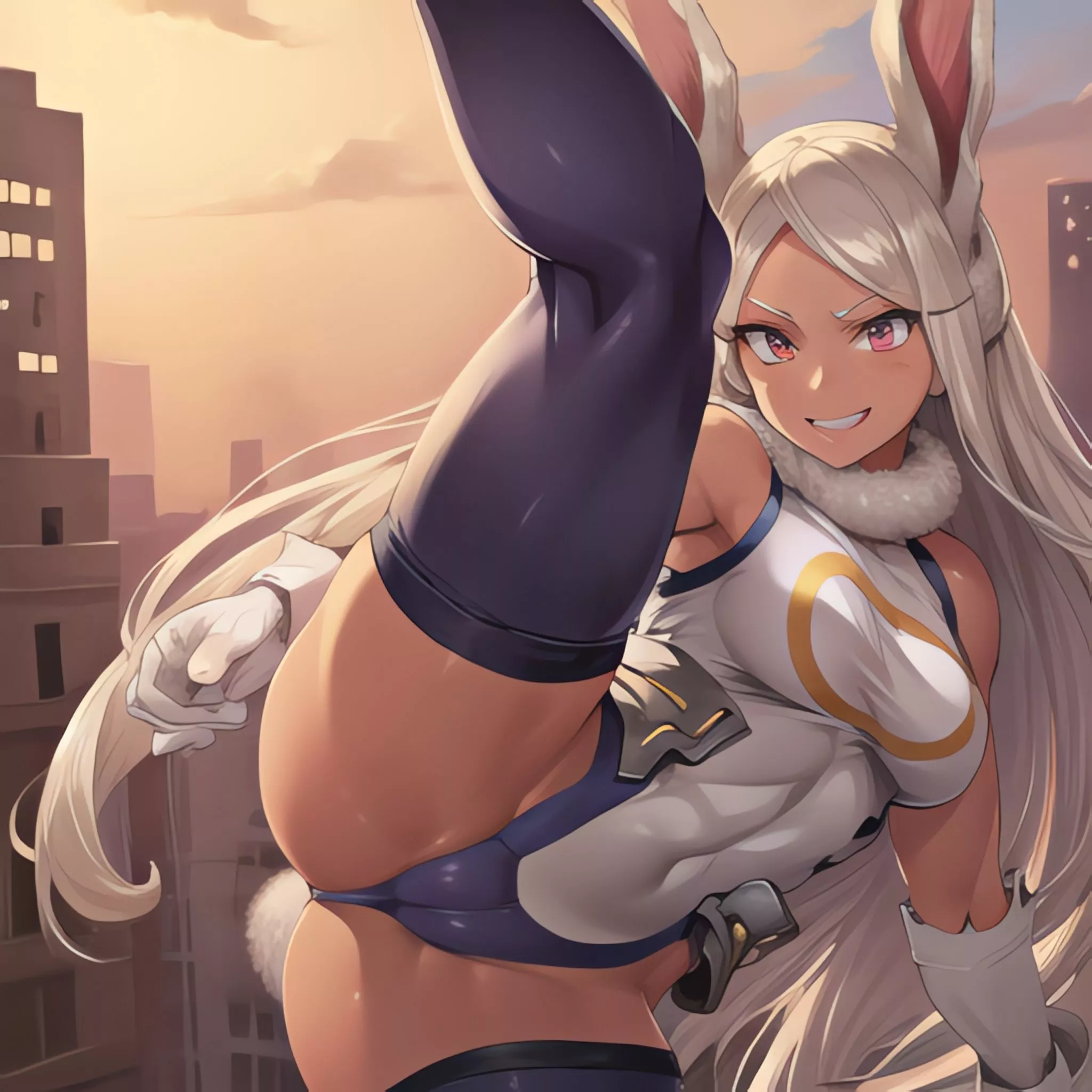 Mirko's Thighs of Justice (Tanuki Illustrator) [My Hero Academia]