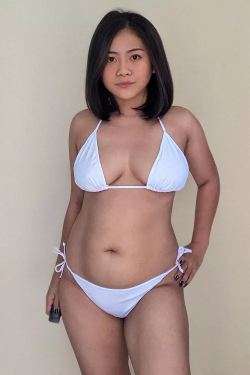 Simple white bikini