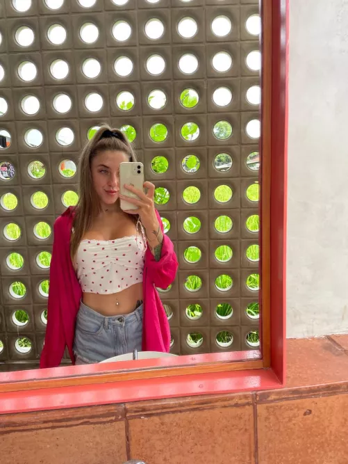 The piercing is clearly visible