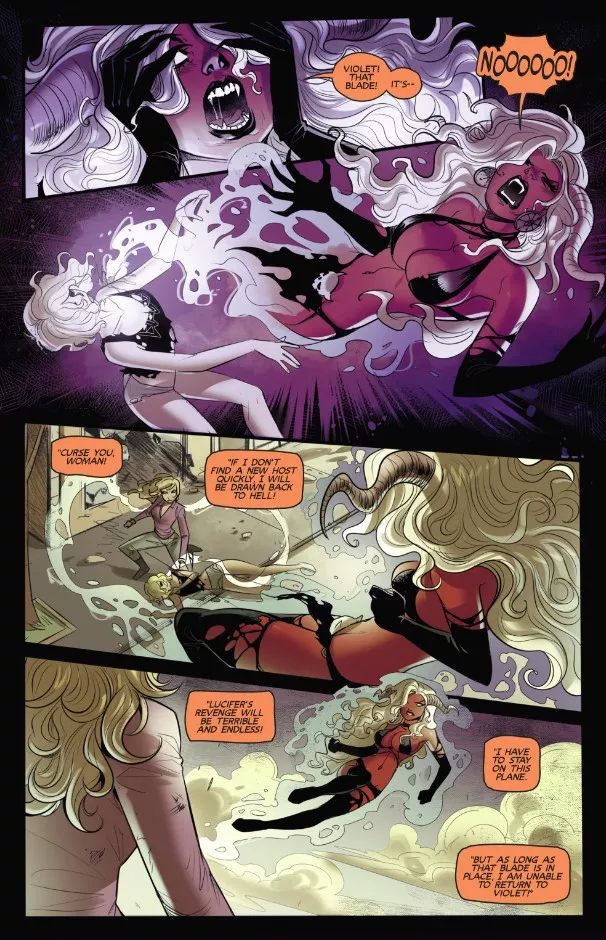 Violet and Lady Demon Being Separated [Lady Demon (2014) #3]