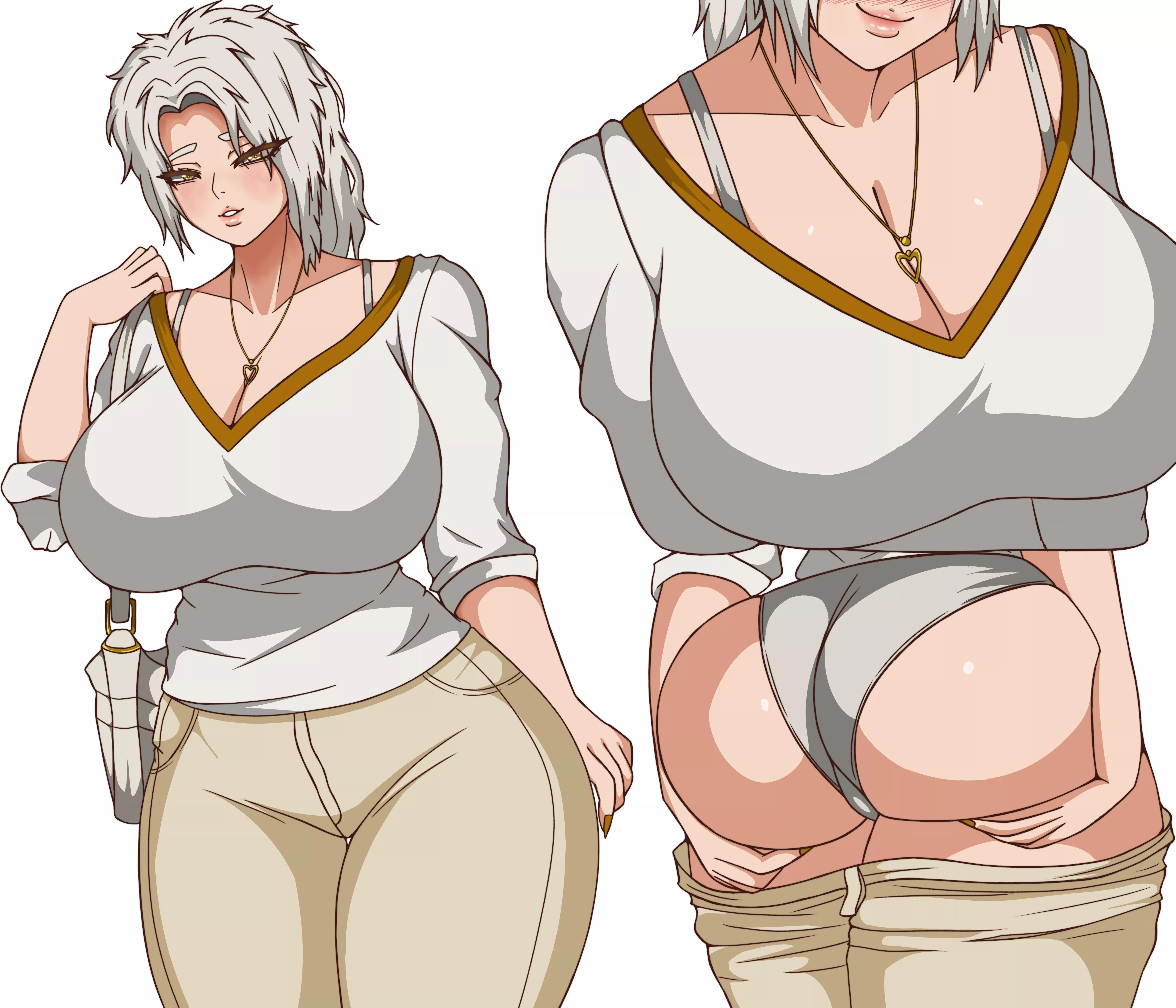 White-haired MILF {Artist: DemonDog17]