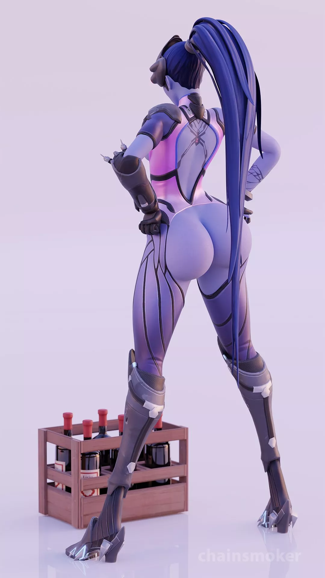 Widowmaker's bare fat ass (Chainsmoker)