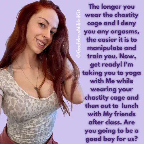 Would you survive a hot yoga class while wearing your chastity cage? 👀 🔒
