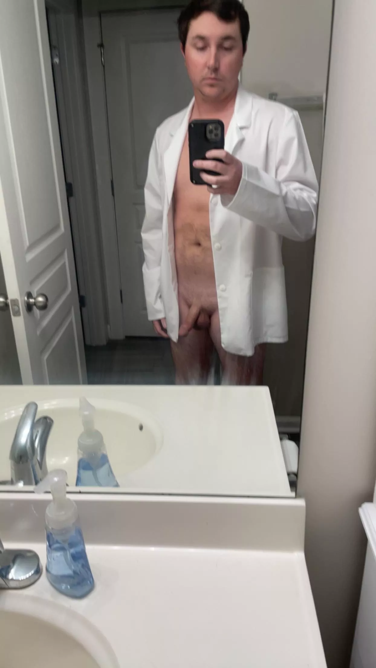 Anyone like a man in a white coat