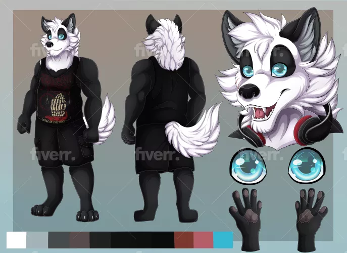 Finally got my first ref-sheet. Say hi to Schiriki.