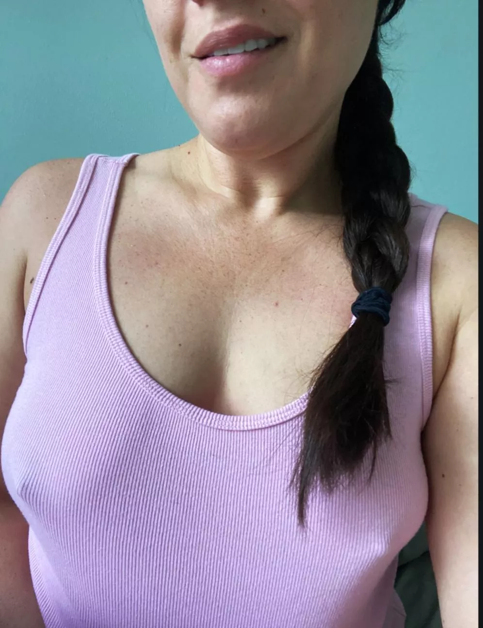 I have a bad headache so I keep reminding myself that I have nice boobs. It makes me feel better, haha!