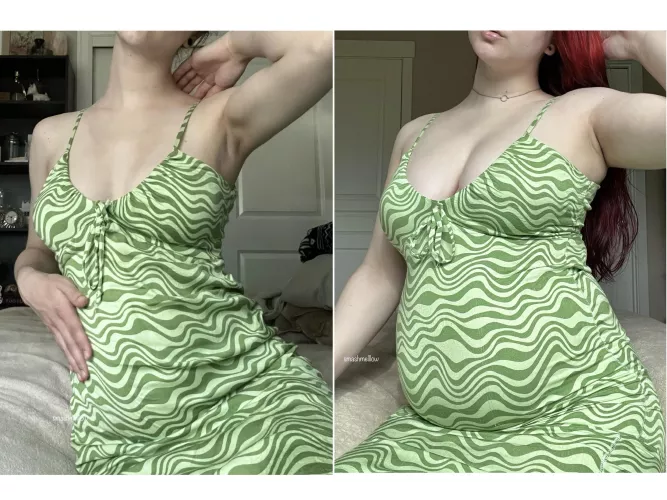 if I were pregnant, these would be like my 3 month vs 8 month pictures 😭🌱