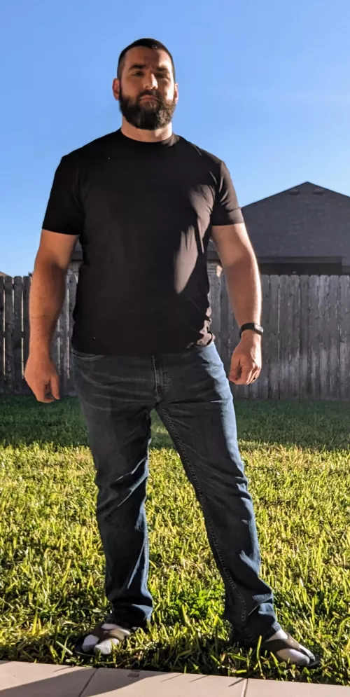 Me as I run outside when it warms up again