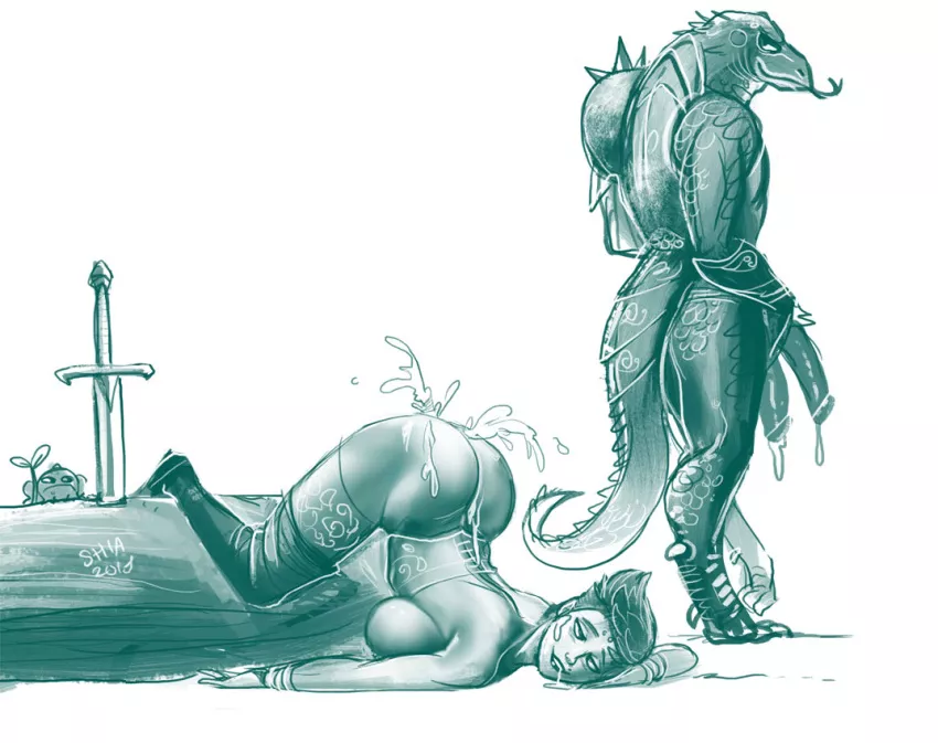 Princess Arden and Lizardman (Shia)