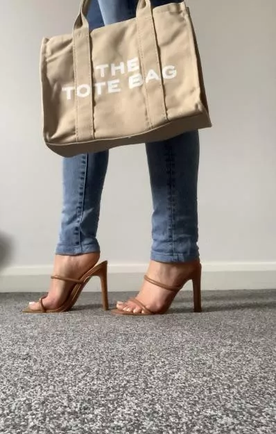Shopping trip in my beige babies