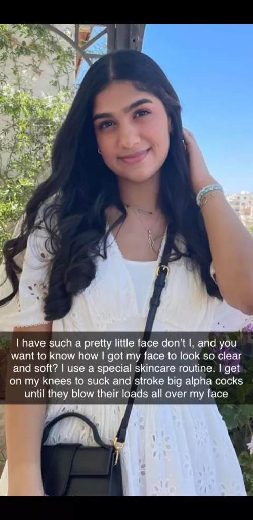 Your brown Arab wife tells you about her special skin care routine...