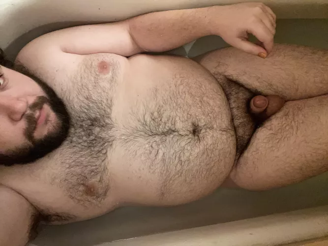 Bath time for the bear