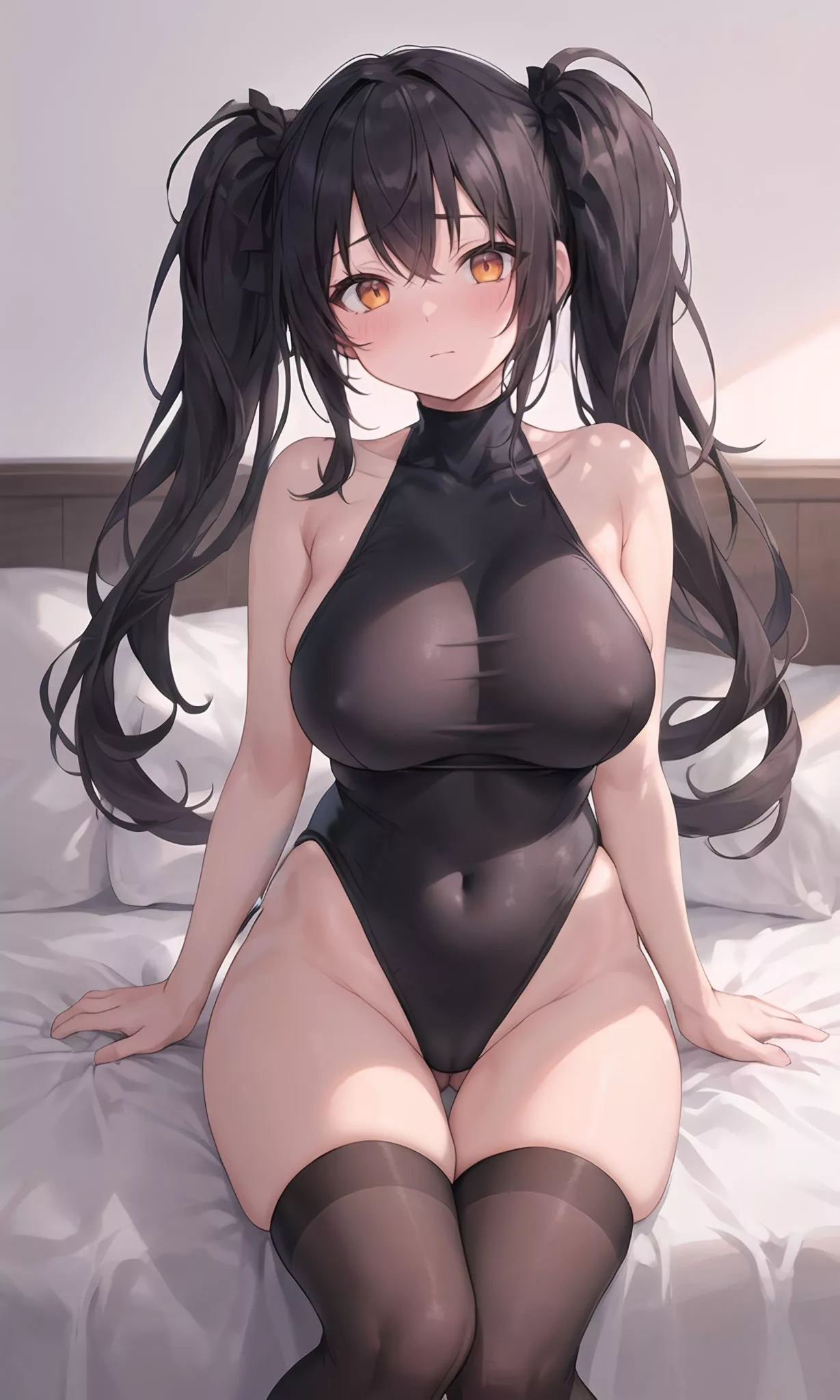 Black Leotard & Thigh-Highs