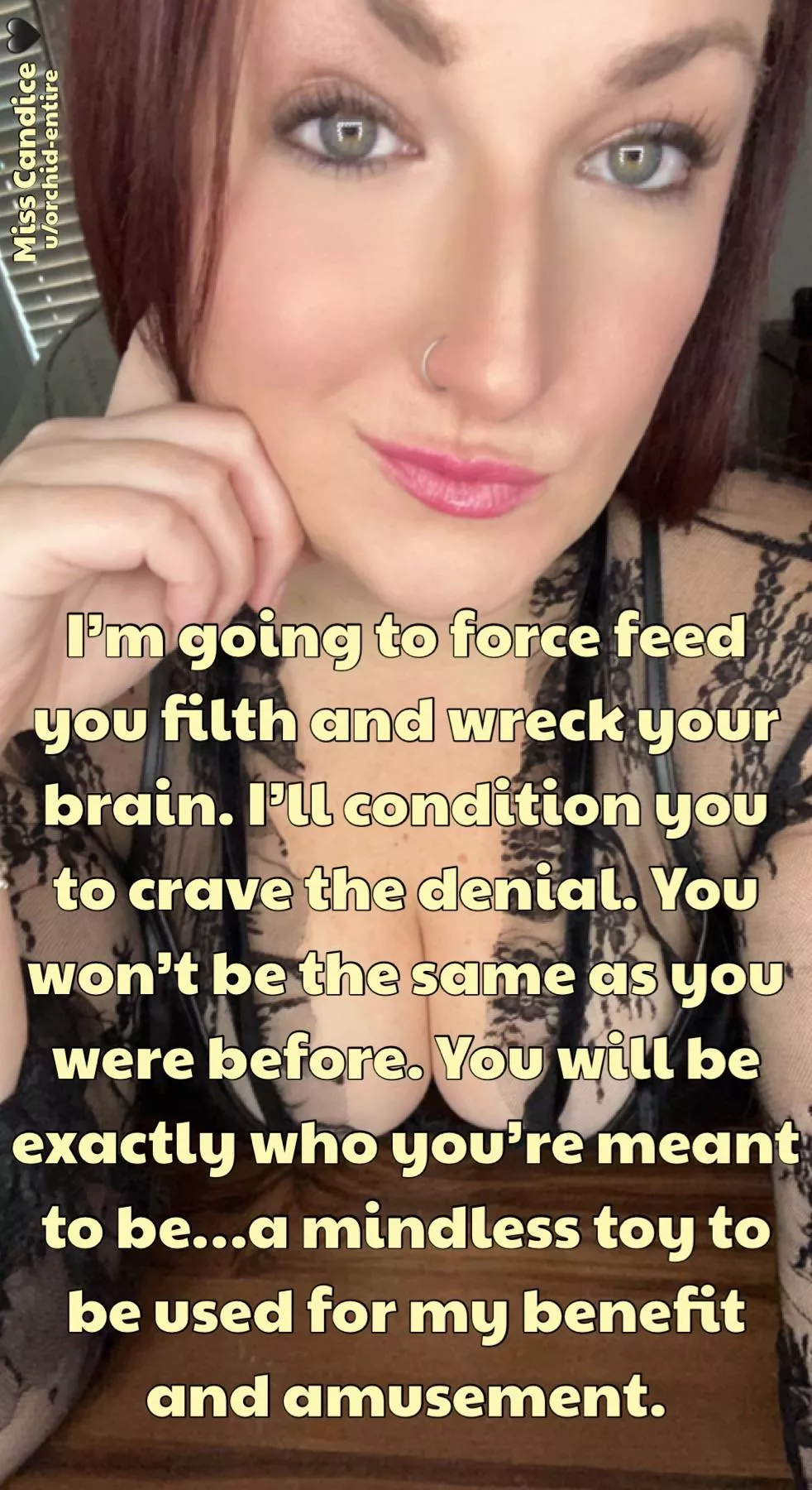 Brainwashed toys should have their brains pumped full of filthy thoughts for the amusement of superior women. They love the mind fuck 🐷😵‍💫 [Domme]