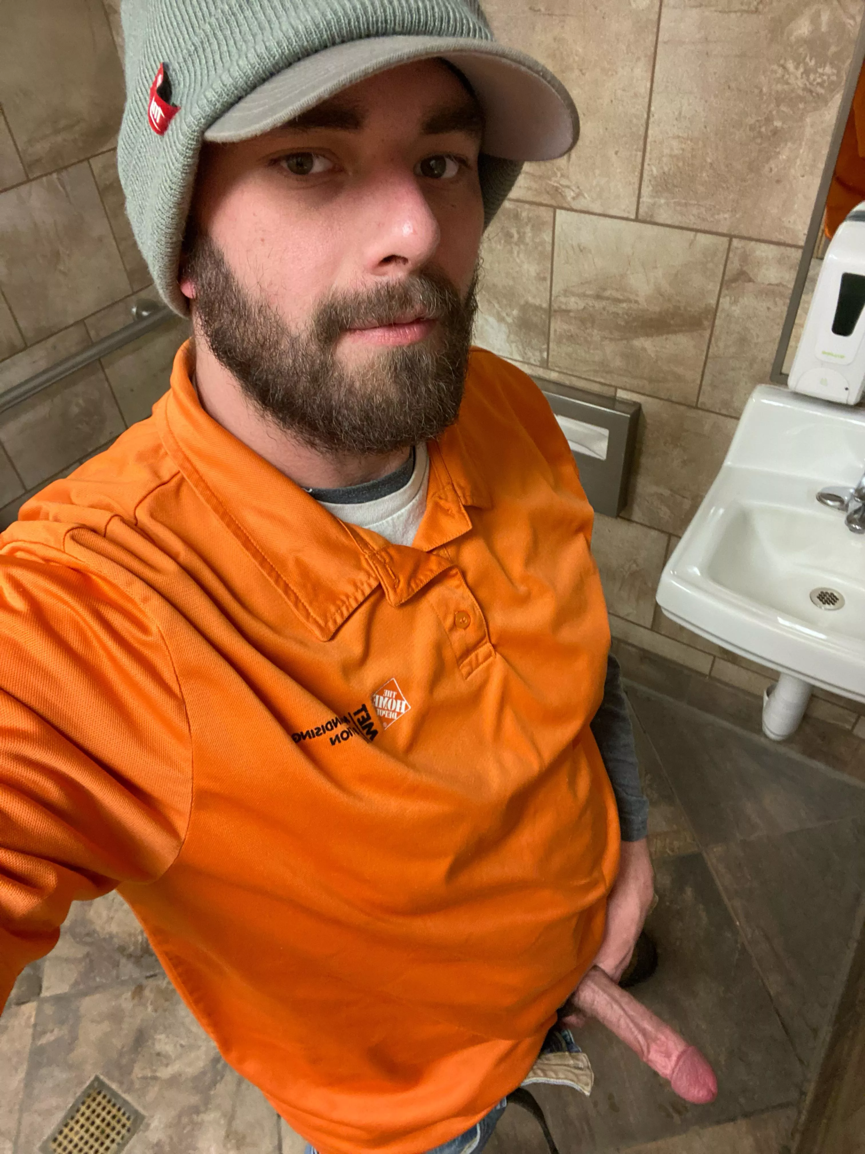 Cum join me in the bathroom at the home depot