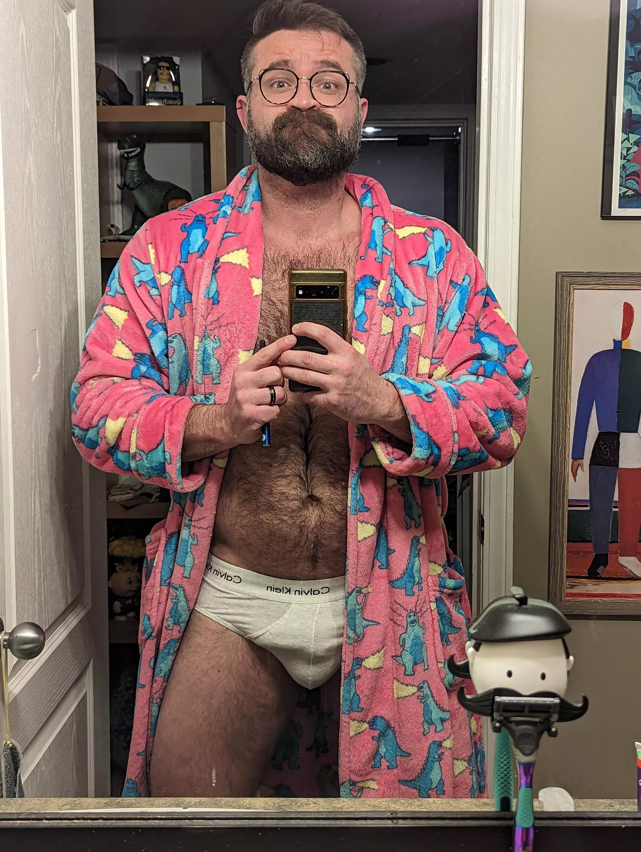 Feeling pretty daddy in this pink robe